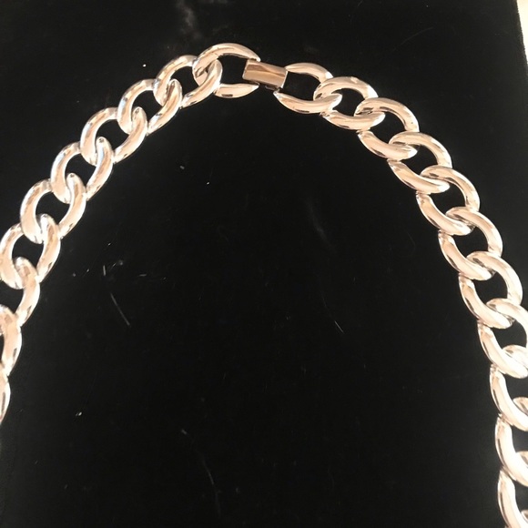 Gorgeous shiny silver Napier vintage chunky chain necklace - Picture 4 of 7